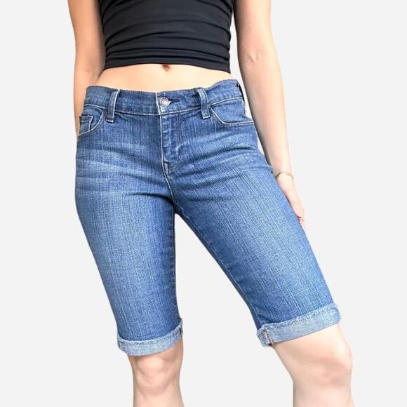 Low waisted long line jorts jean shirts from old navy size 2 - Picture 5 of 8